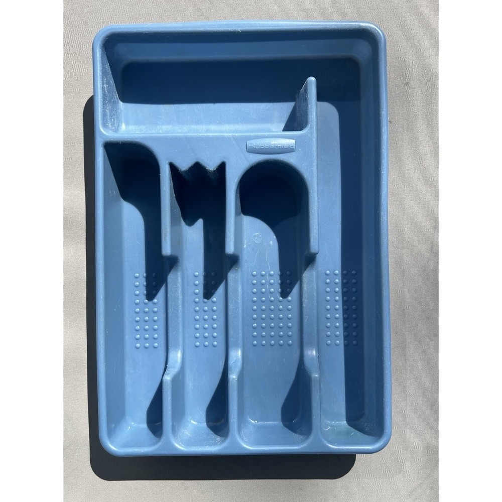 Rubbermaid 2919 Light Blue Silverware Keeper Tray Organizer Flatware